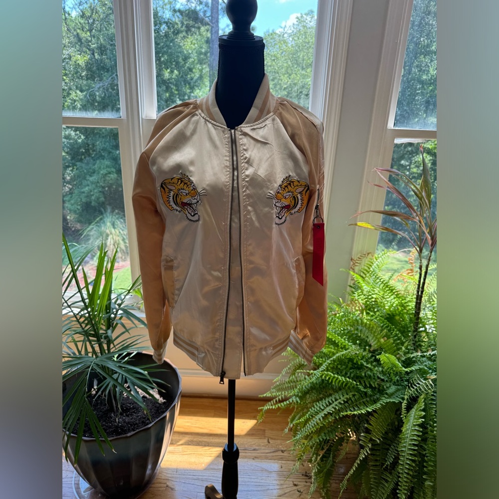 Silly Tan Jacket with Tigers